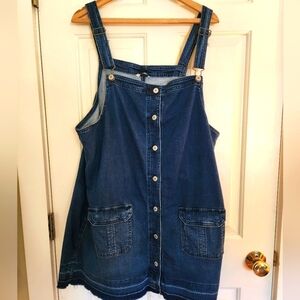 American Eagle Denim Overall Skirt Size Xl Cowgirl Country NWT